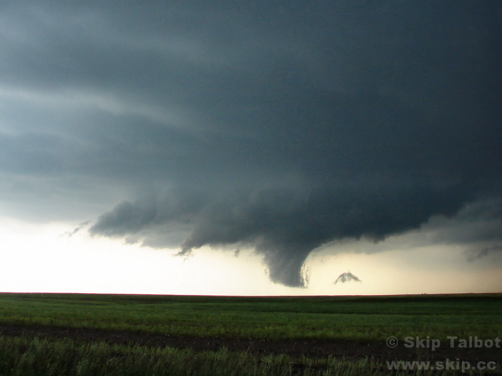 A dramatic wall cloud