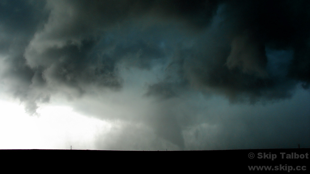 A rain wrapped tornado